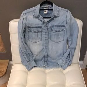 Chambray denim h&m top